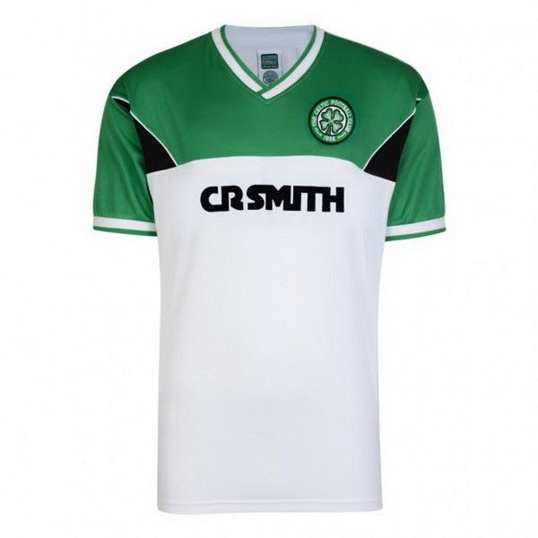 Tailandia Camiseta Celtic Segunda Equipación Retro 1985 1986 Verde Blanco